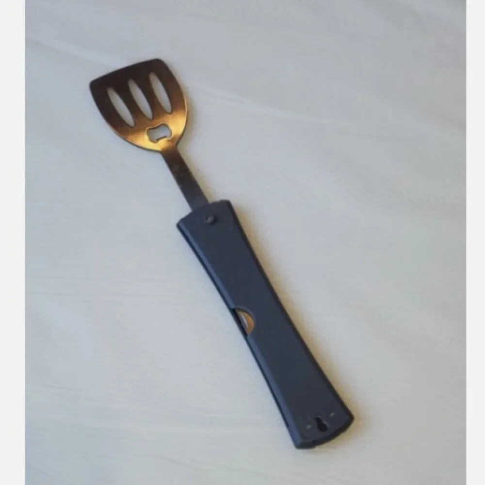 Protocol Grilling BBQ Spatula Knife Folding Camping Outdoor Cook Tool Set 2 in 1